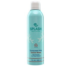 Detaljeret produktbillede af Splash Summer Breeze Sunscreen Mist SPF50 200 ml. Solcreme på tilbud
