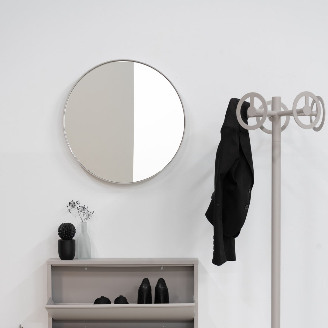 Produktbillede af Fugaz Spejl i silky taupe metal diameter 60 cm. på tilbud i høj kvalitet
