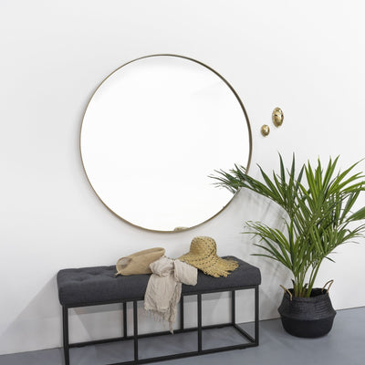 tilbud på Fugaz spejl i guld, diameter 120 cm. Billigt udsalg! Hurtig levering: 1-2 hverdage. Varenummer: 3NDC-5043. Spar op til 52%.