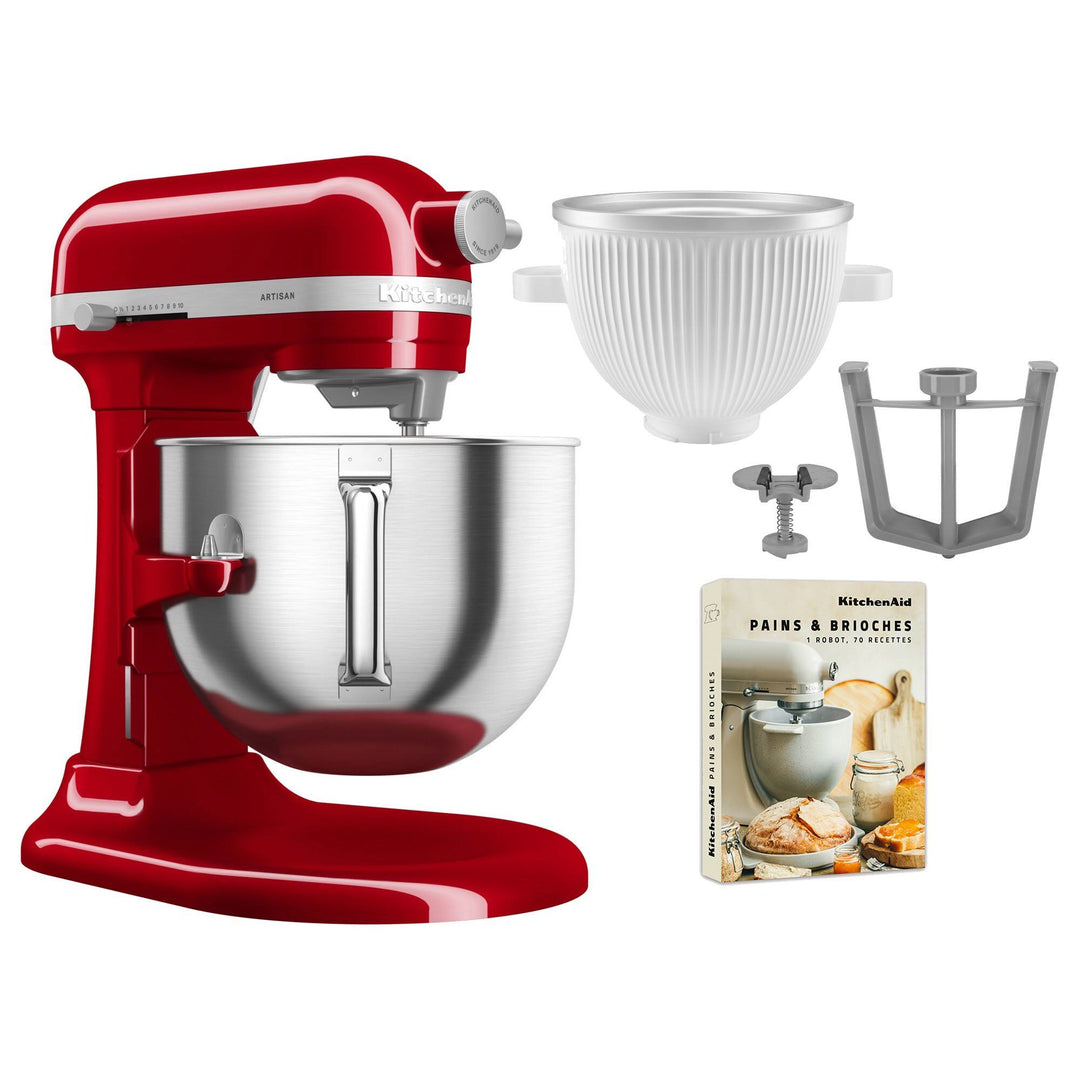 Kitchenaid Kitchenaid Artisan 5KSM70SHXE køkkenmaskine 6,6 liter + 5KSMICM Ice Cream Maker, red ❤ produktbillede i kategorien…