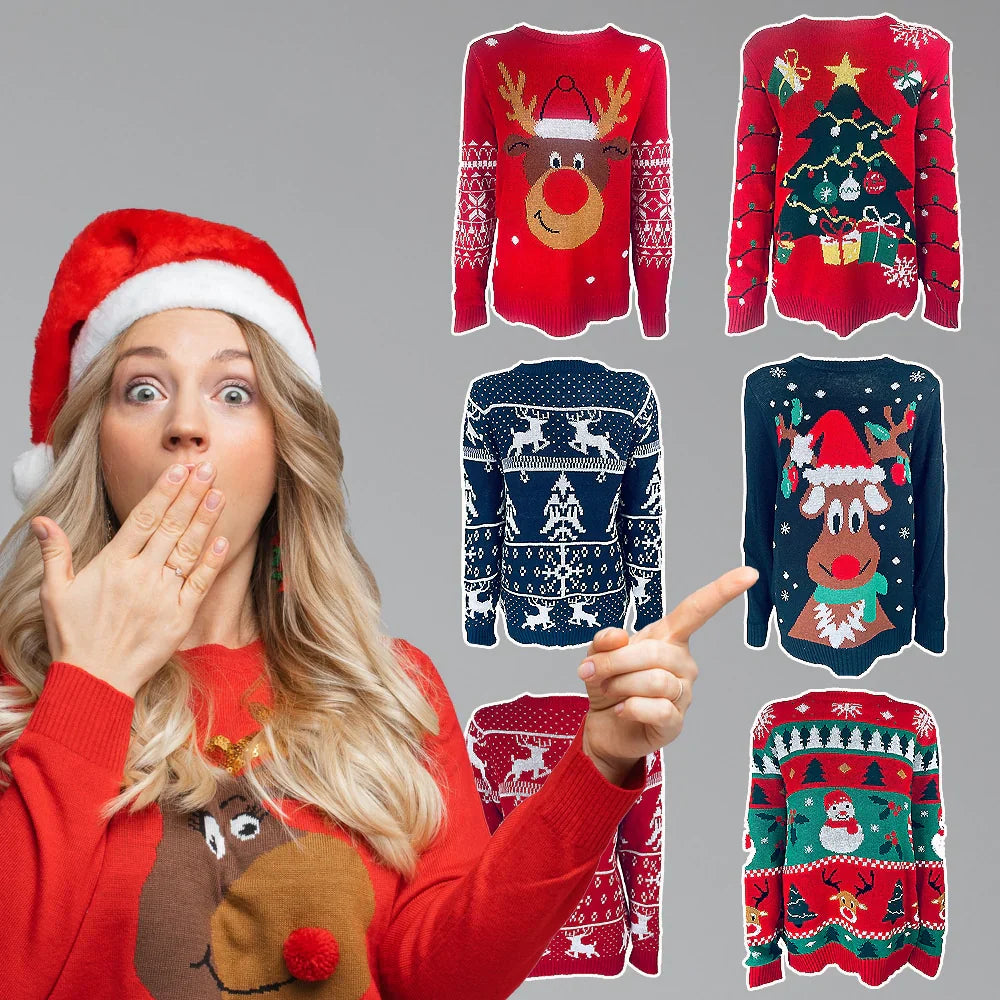 Produktbillede af Køb Jule Sweater Mange Sjove Modeller og Farver S-023 X-Large på tilbud