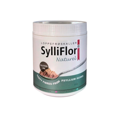 Produktbillede af SylliFlor naturel loppefrøskaller 200g på tilbud