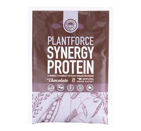 Detaljeret produktbillede af Plantforce Synergy Chokolade 20g. på tilbud
