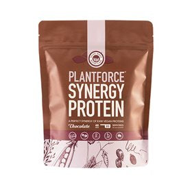 Produktbillede af Plantforce Protein chokolade Synergy 400g. på tilbud