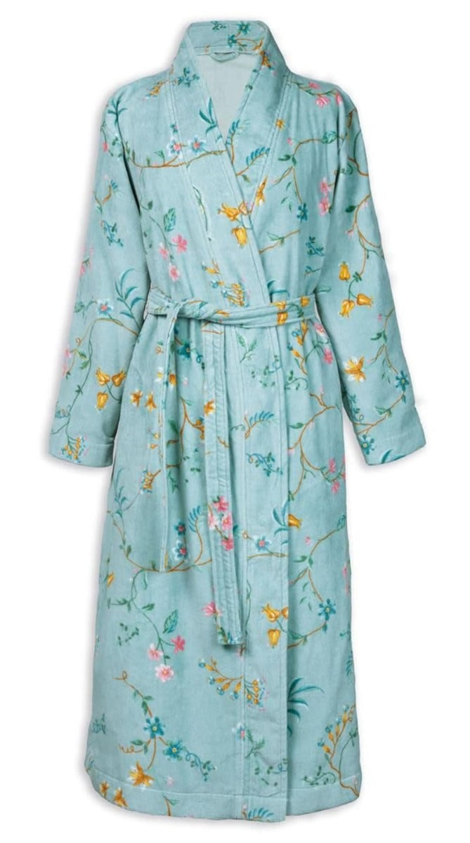 Produktbillede af Pip Studio Badekåbe Les Fleurs Blue L på tilbud i høj kvalitet
