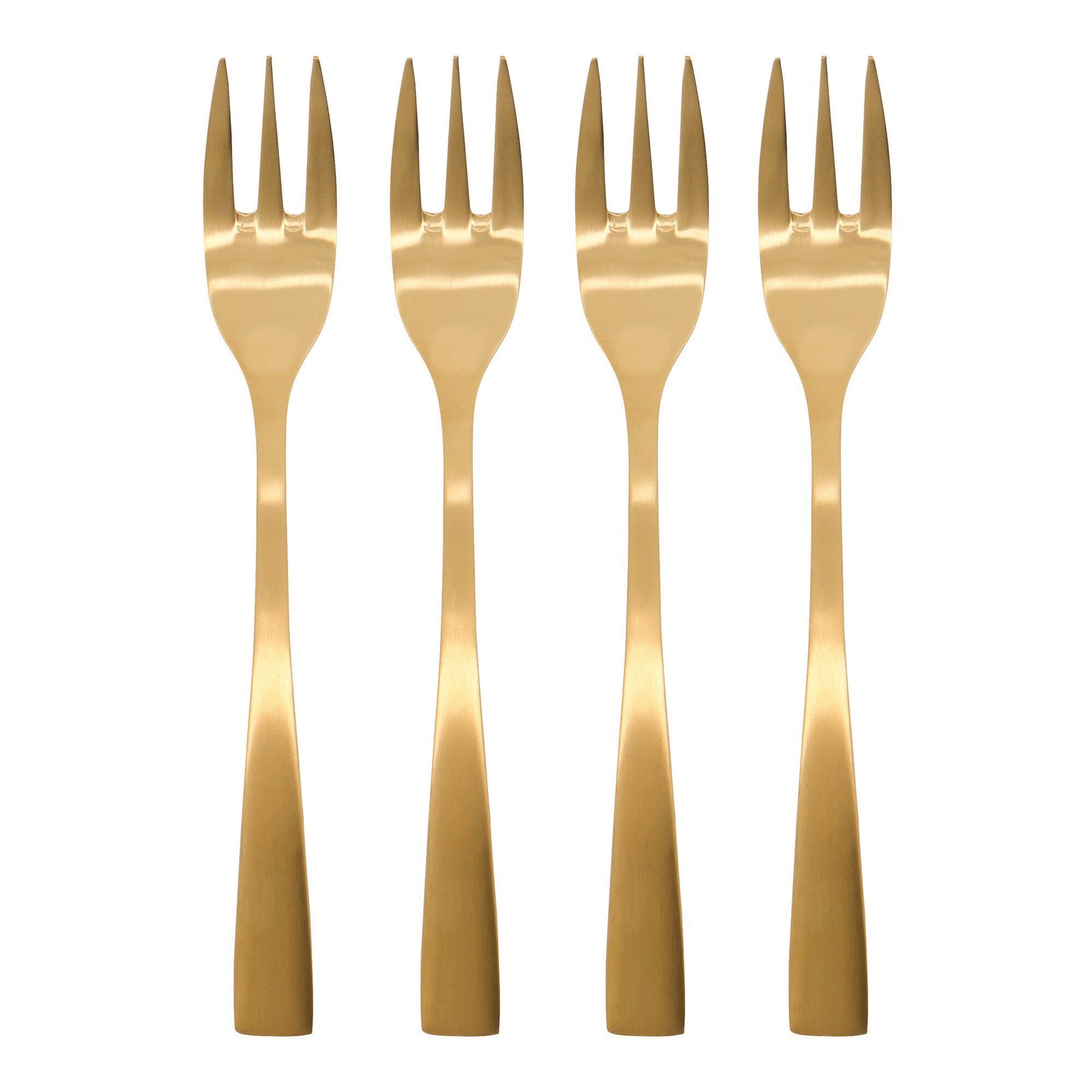 House doctor House doctor Gyldne tårtgaffel 4-pak, guld – produktbillede (Gafler)