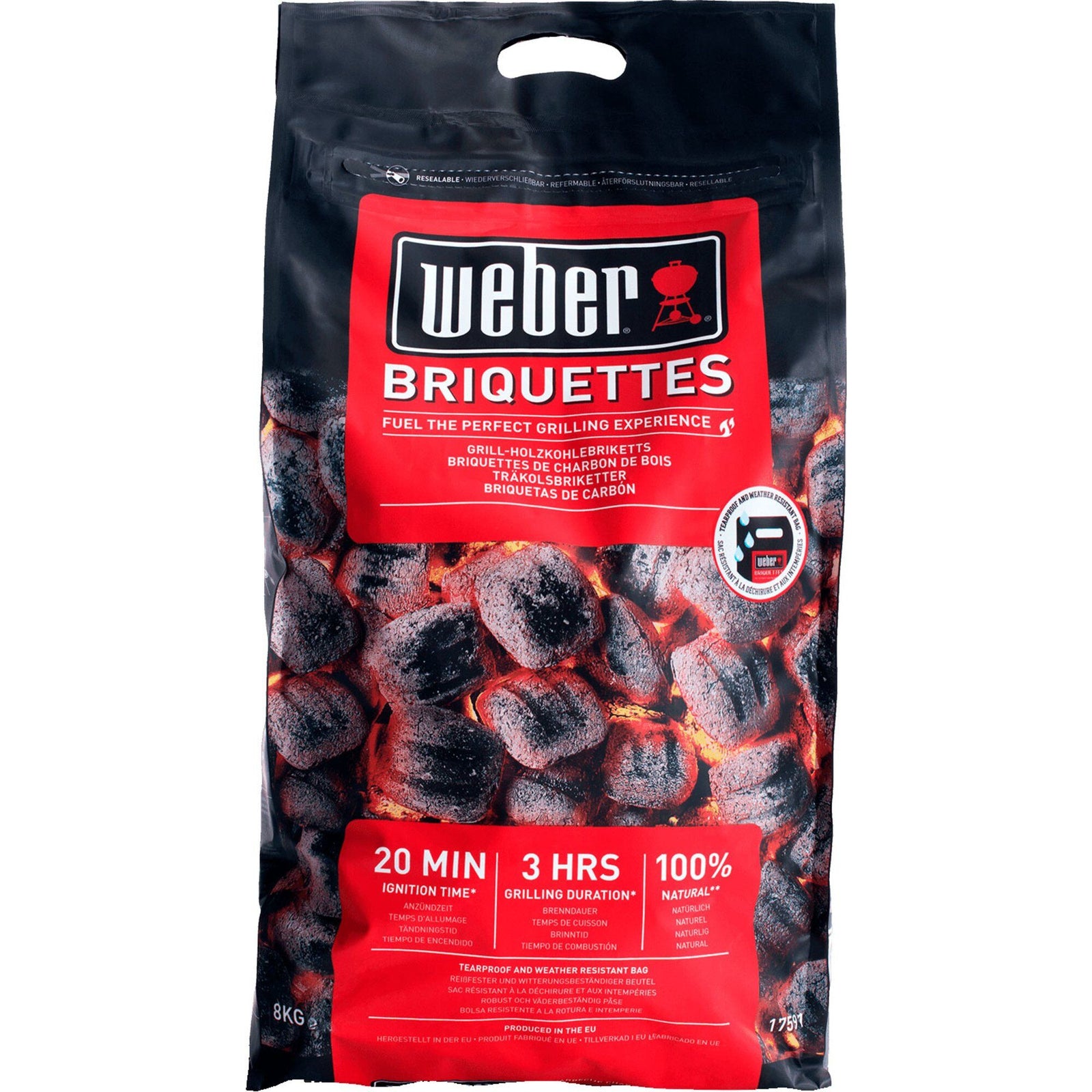 Weber Weber Briketter 8kg – vinkelbillede (Grillbriketter)