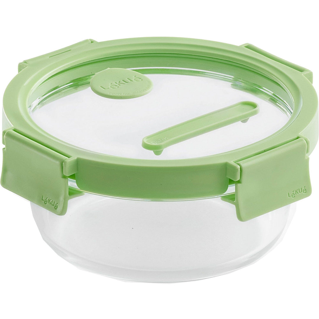 Lékué Lékué Rund madkasse 650 ml, glas/grøn – produktfoto (Madkasse)