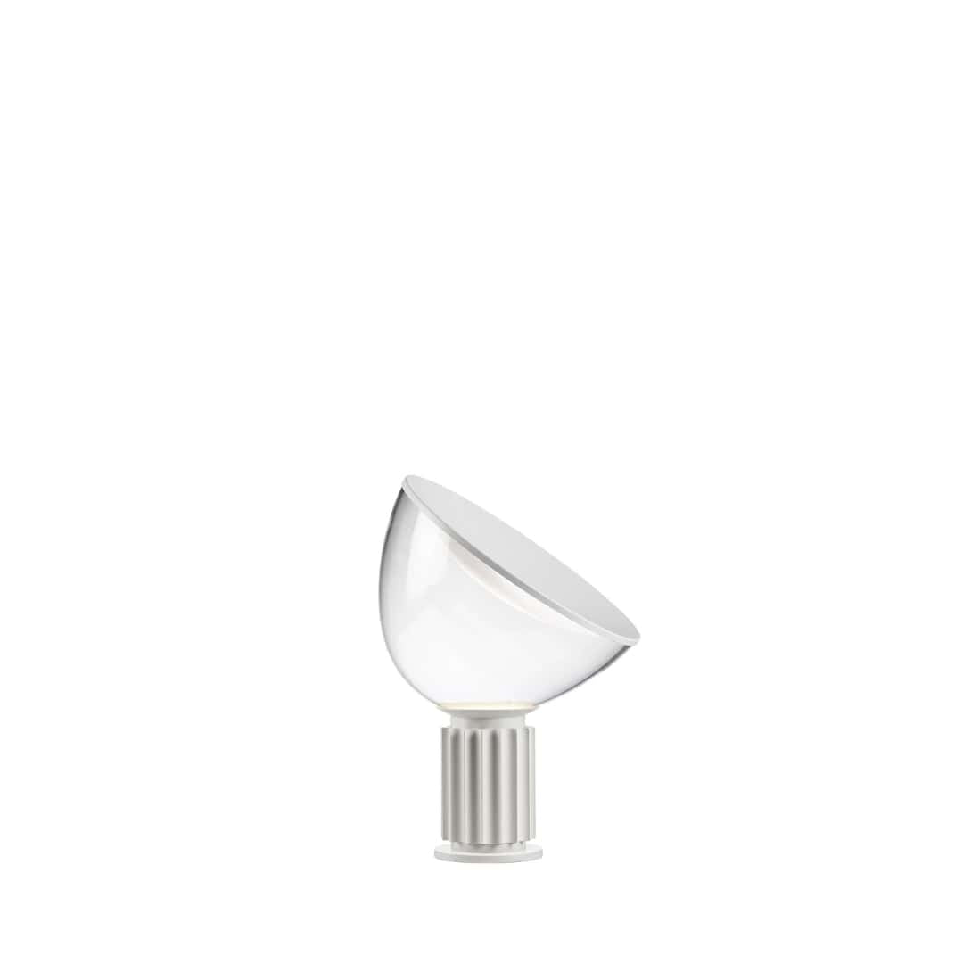 Taccia Small Glasskærm Bordlampe LED Mat Hvid Flos