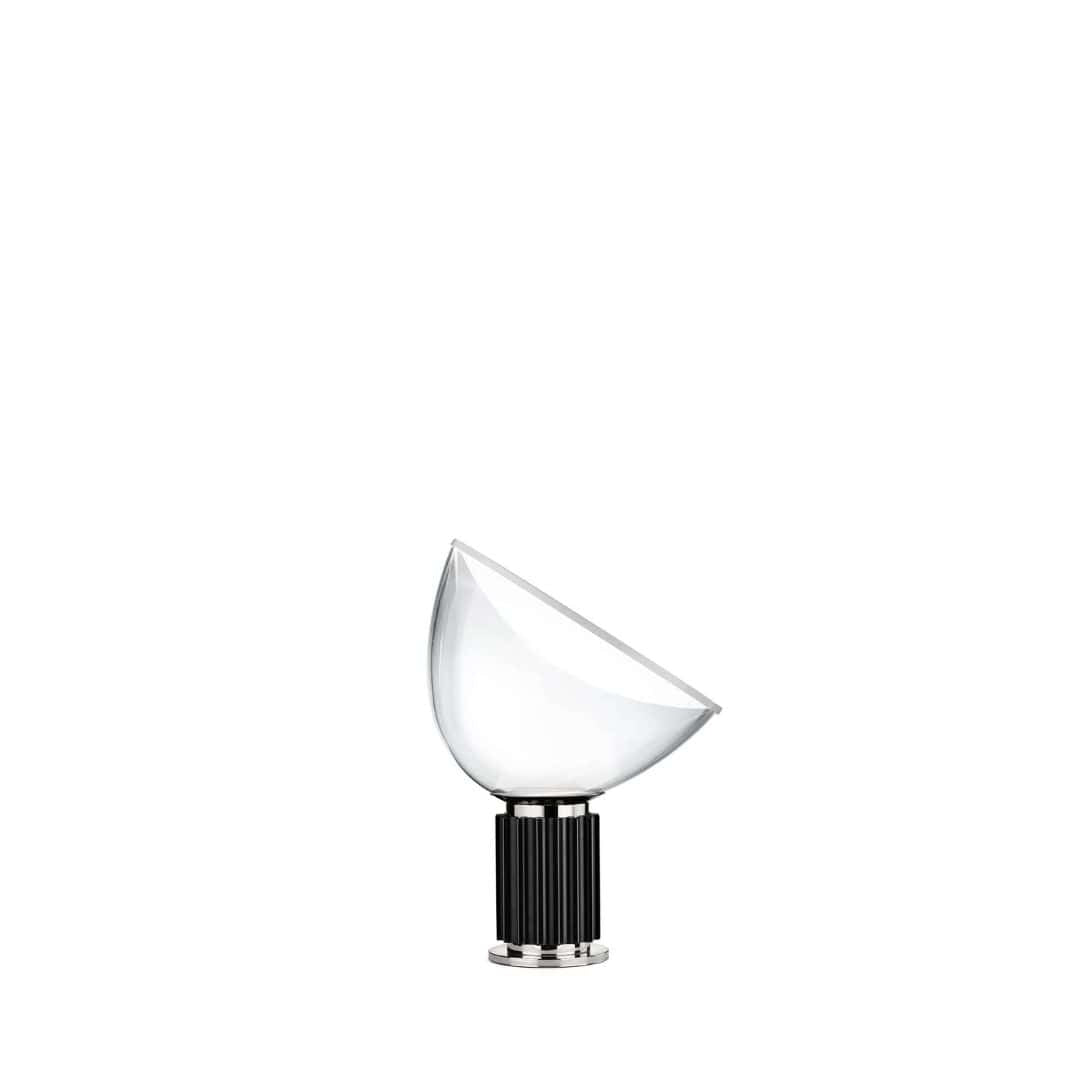 Produktbillede af Taccia Small Glasskærm Bordlampe LED Sort Flos i premium kvalitet