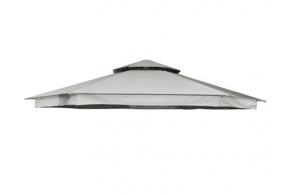 Produktbillede af Tag til Luxus Pavillon 6-kantet Ø 4 meter Lys grå på tilbud i høj kvalitet