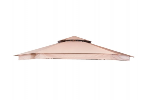 Produktbillede af Tag til Luxus Pavillon 6-kantet Ø 4 meter Beige på tilbud i høj kvalitet