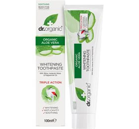 Detaljeret produktbillede af Dr. organic Tandpasta Aloe Vera 100 ml på tilbud