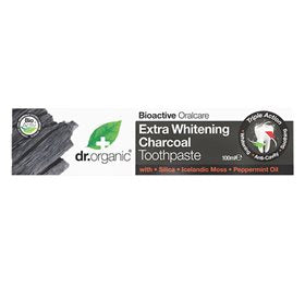 Detaljeret produktbillede af Dr. organic Tandpasta Extra Whitening 100 ml på tilbud