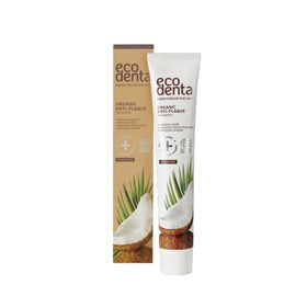 Detaljeret produktbillede af EcoDenta Tandpasta m. kokosolie uden fluor 100 ml. på tilbud