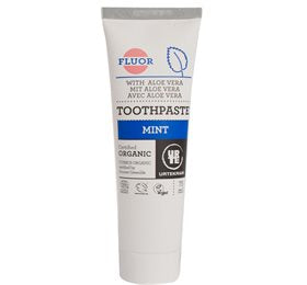 Produktbillede af Urtegram Tandpasta m. mint aloe og flour 75ml. på tilbud