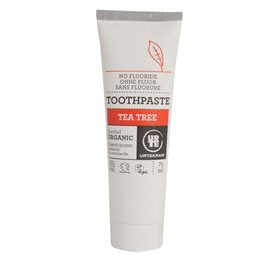 Produktbillede af Urtekram Tandpasta m. Tea Tree u. fluor 75ml. på tilbud