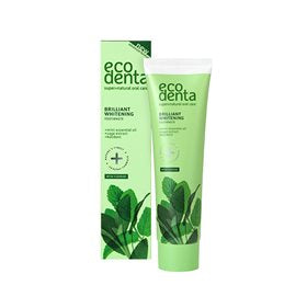 Detaljeret produktbillede af EcoDenta Tandpasta whitening brillant 100 ml. på tilbud