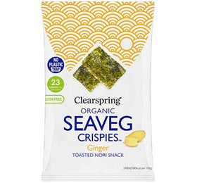 Detaljeret produktbillede af Clearspring Tang chips Ingefær Ø 1 pk. 4 g. på tilbud