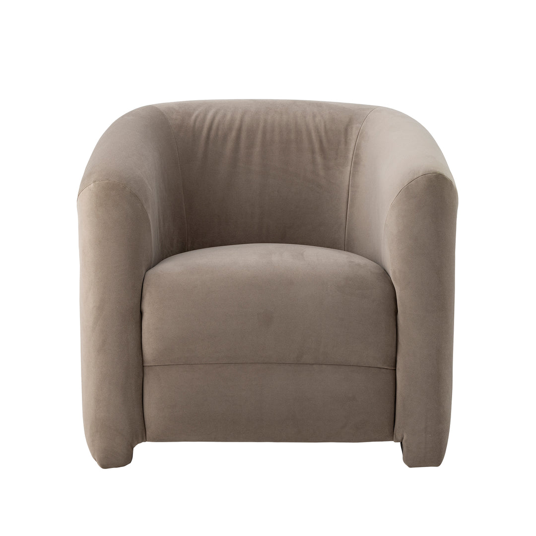 Produktbillede af BLOOMINGVILLE Joel loungestol m. armlæn grå polyester L78xH76xB78 i premium kvalitet