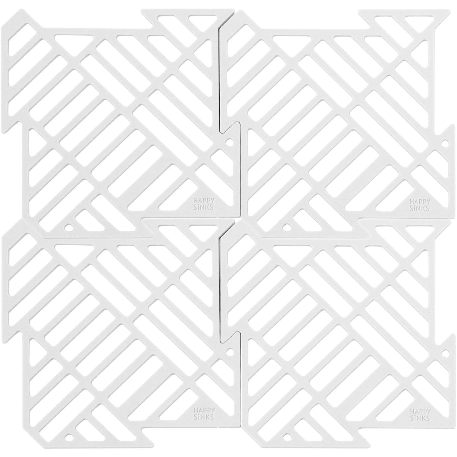 Happy sinks Happy sinks Diskbænksmåtte 4-pak, hvid – billede i brug (Rengøringssæt)