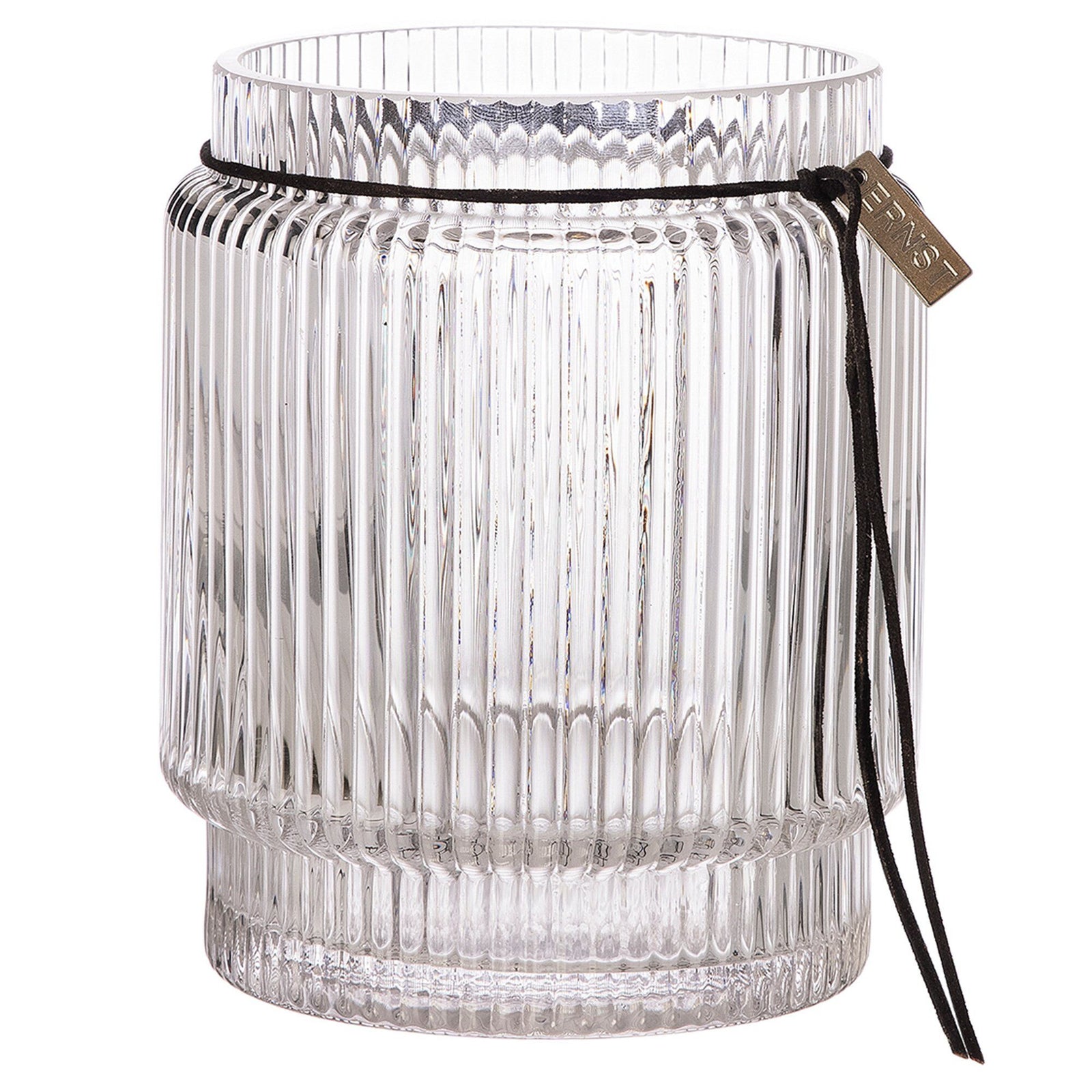 Ernst Ernst Glasvase med riflet struktur, 14,8 cm – billede i brug (Vase)