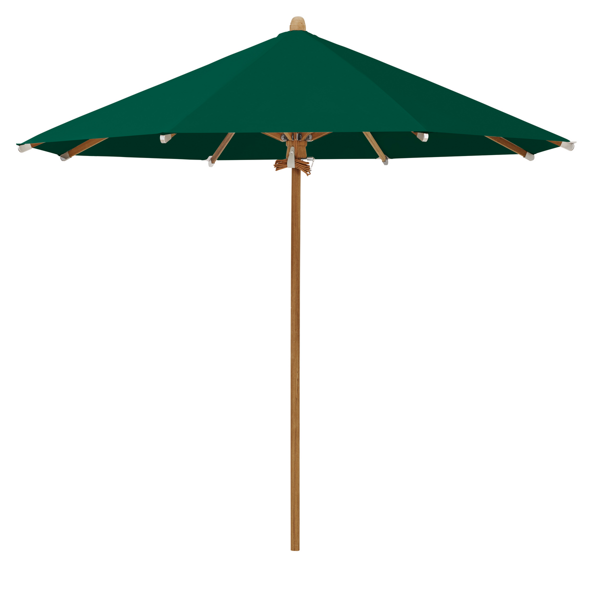 Produktbillede af Teakwood Træparasol Ø300cm uden frisekant Aloe på tilbud