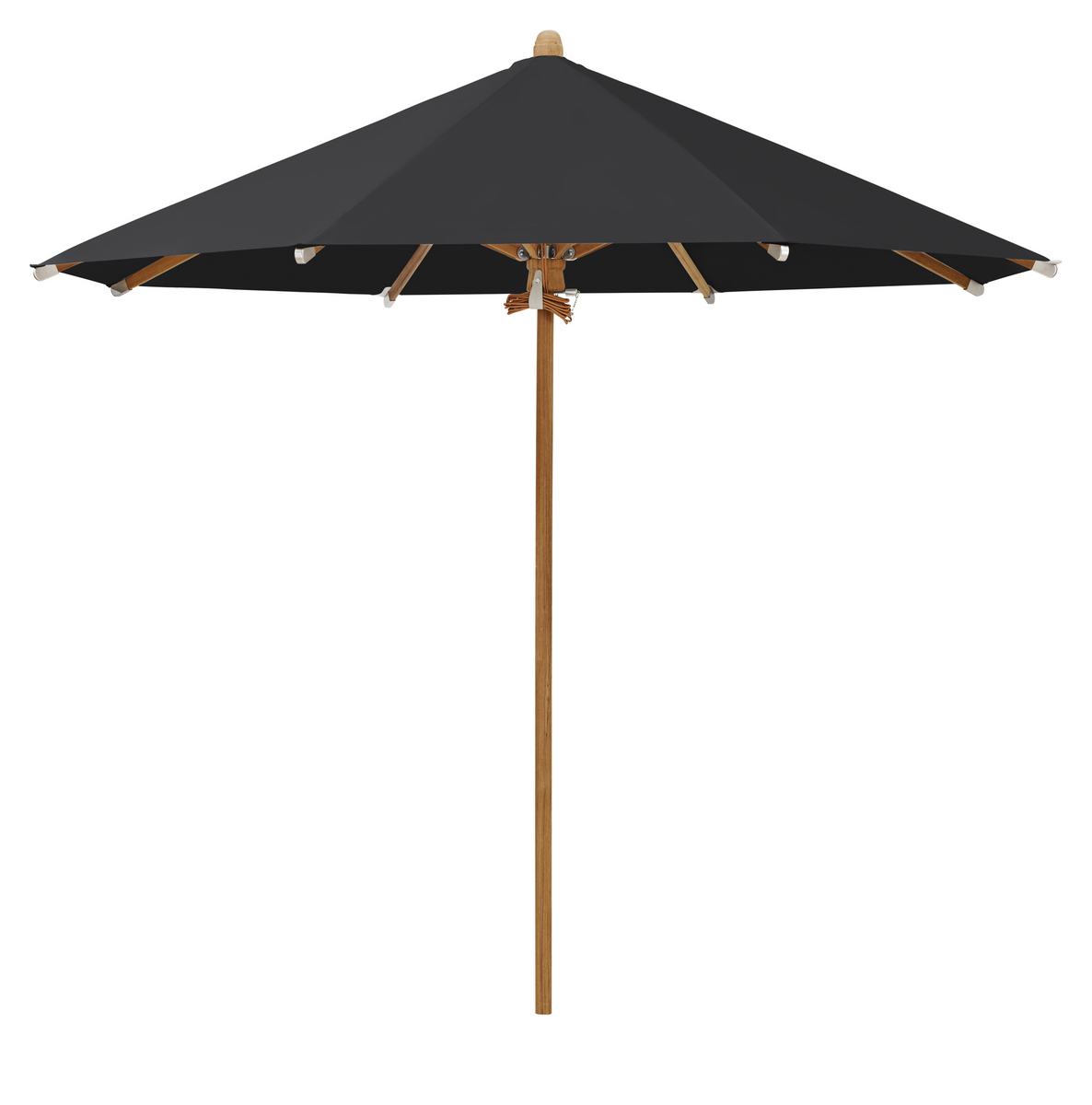 Produktbillede af Teakwood Ø350cm u/frisekant Sort på tilbud