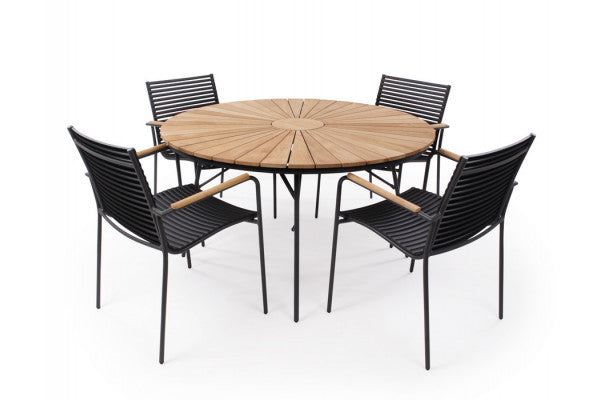 Produktbillede af Tika Classic Samsø 130 cm Havemøbelsæt Grå på tilbud i høj kvalitet