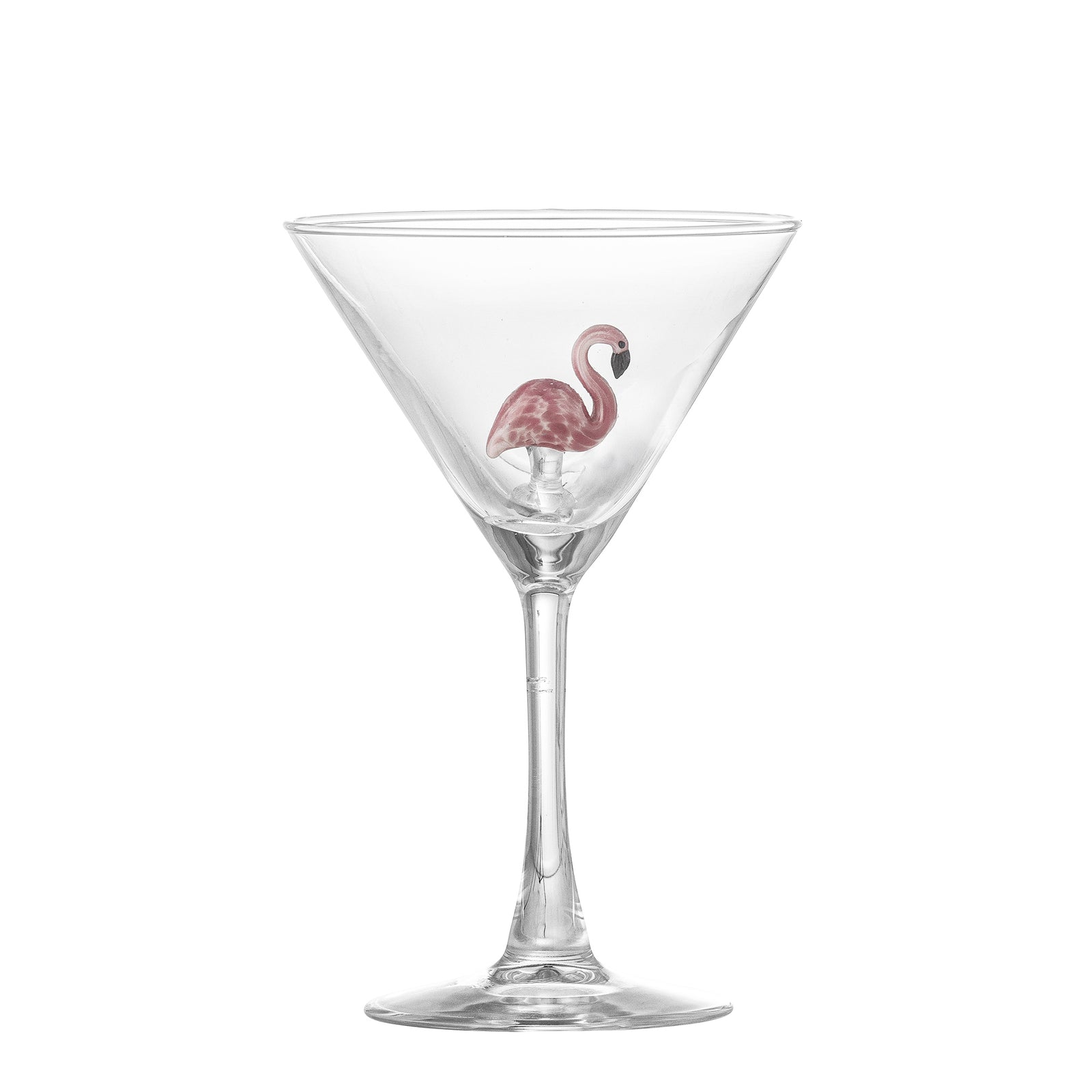 Produktbillede af BLOOMINGVILLE Misa cocktailglas m. flamingo klar glas i premium kvalitet