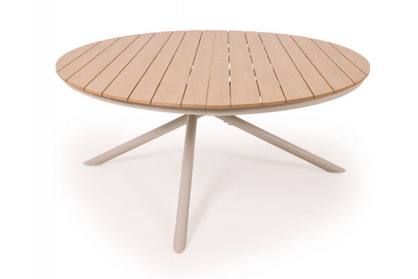 Produktbillede af Tina Havebord Ø: 178 Cm Teak-look/Gråhvid på tilbud i høj kvalitet