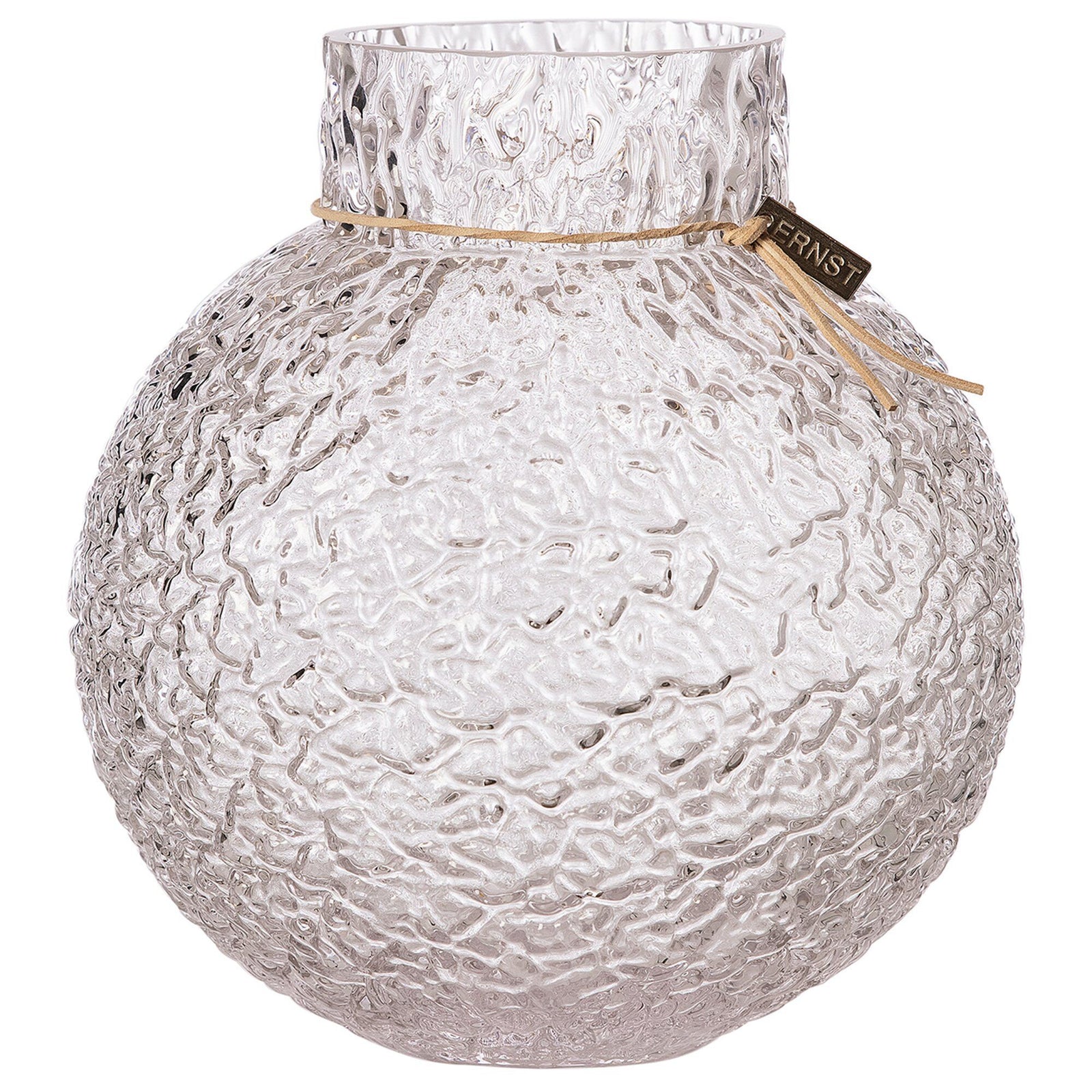 Ernst Ernst Glasvase med mønstret struktur, 22 cm – vinkelbillede (Vase)