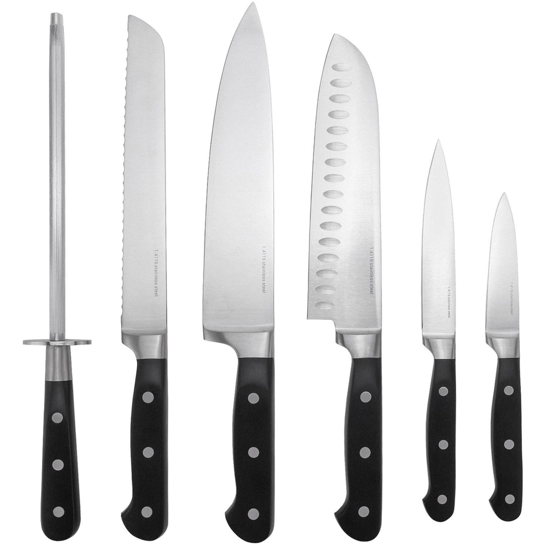 Essentials Essentials Knivsæt 6 dele, 1.4116-stål, klassisk design – vinkelbillede (Knivsæt)