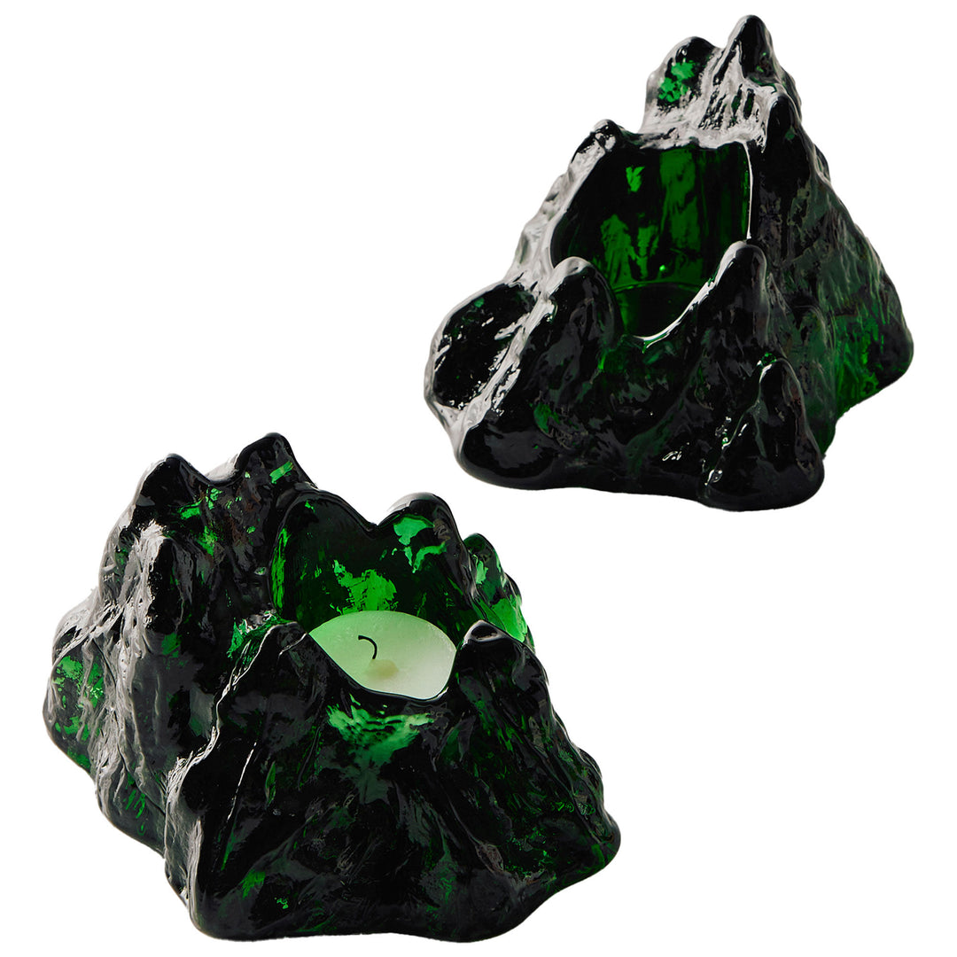 Kosta boda Kosta Boda The Rock fyrfadsstage 91 mm, smaragdgrøn ❤ detaljebillede (Lysestager)