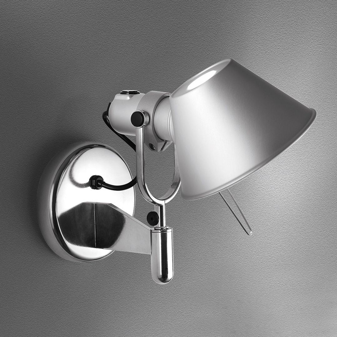 Produktbillede af Tolomeo Faretto Væglampe Alu m/afbryder i premium kvalitet