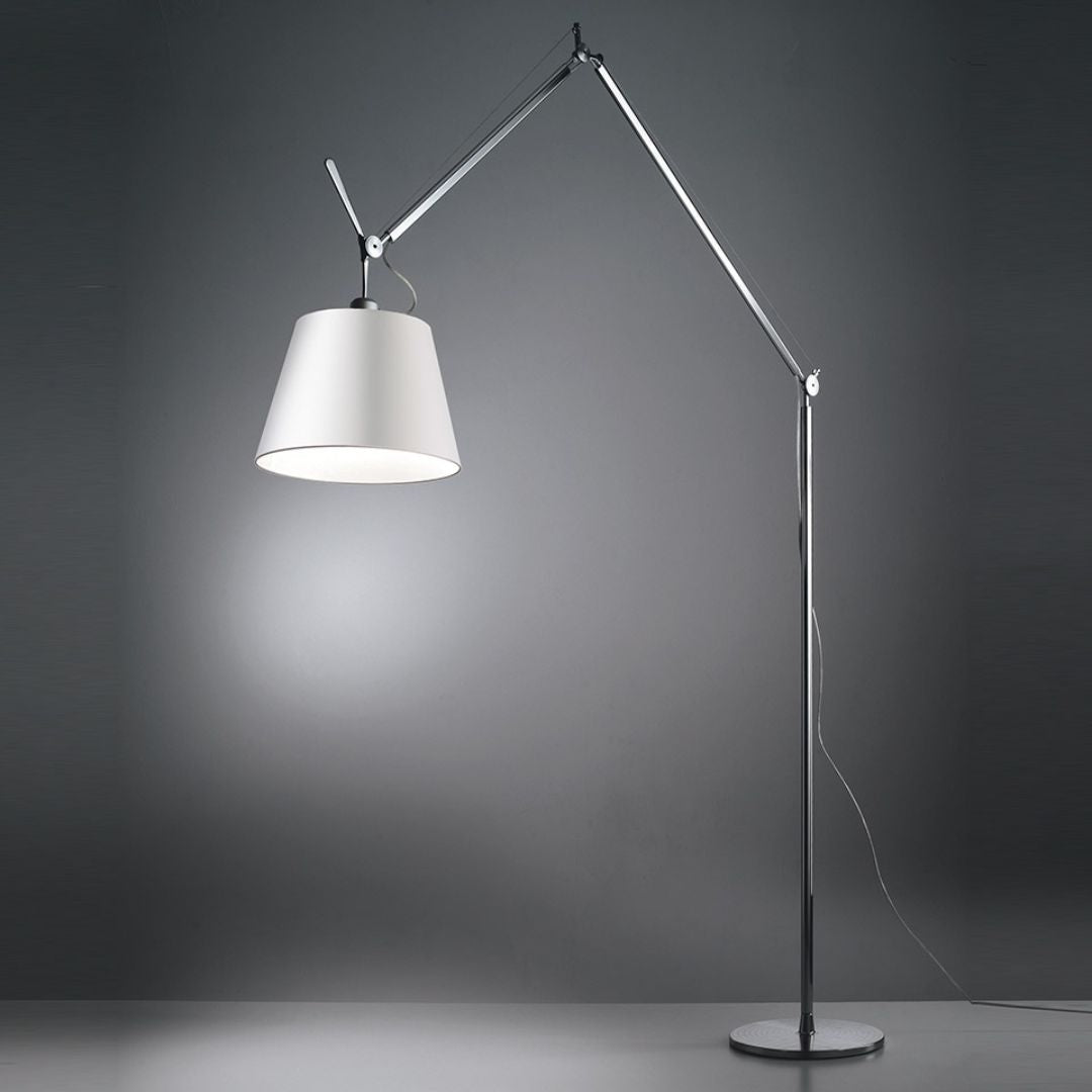 Produktbillede af Tolomeo Mega Gulvlampe Alu Ø 42 Pergament skærm Artemide i premium kvalitet