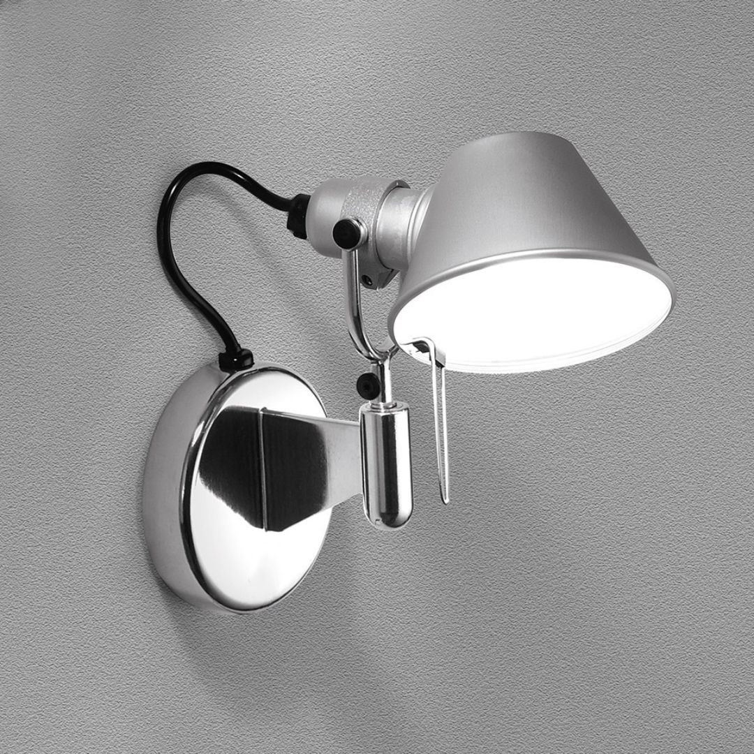 Produktbillede af Tolomeo Micro Faretto Væglampe LED Alu u/afbryder Artemide i premium kvalitet