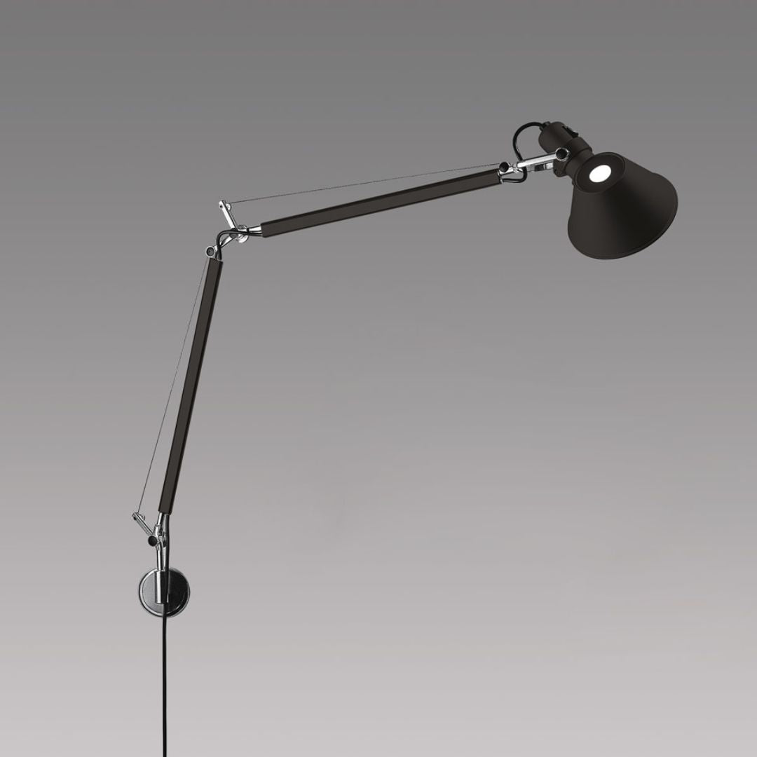 Produktbillede af Tolomeo Mini Væglampe Sort Artemide i premium kvalitet