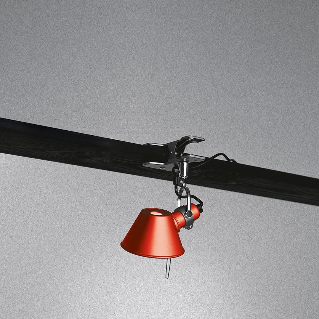 Produktbillede af Tolomeo Pinza Micro Klemspot Rød Artemide i premium kvalitet
