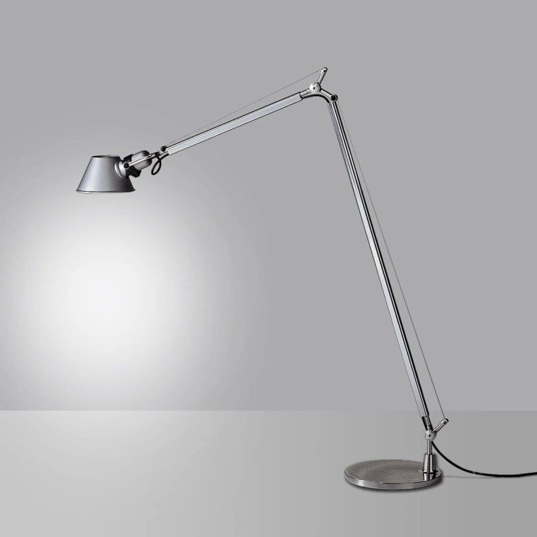 Produktbillede af Tolomeo Reading Gulvlampe Alu Artemide i premium kvalitet