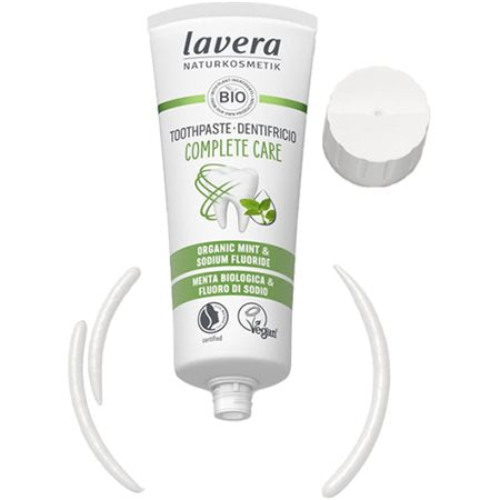 Detaljeret produktbillede af Lavera Basis Tandpasta Mint Med Fluor 75 ml X på tilbud