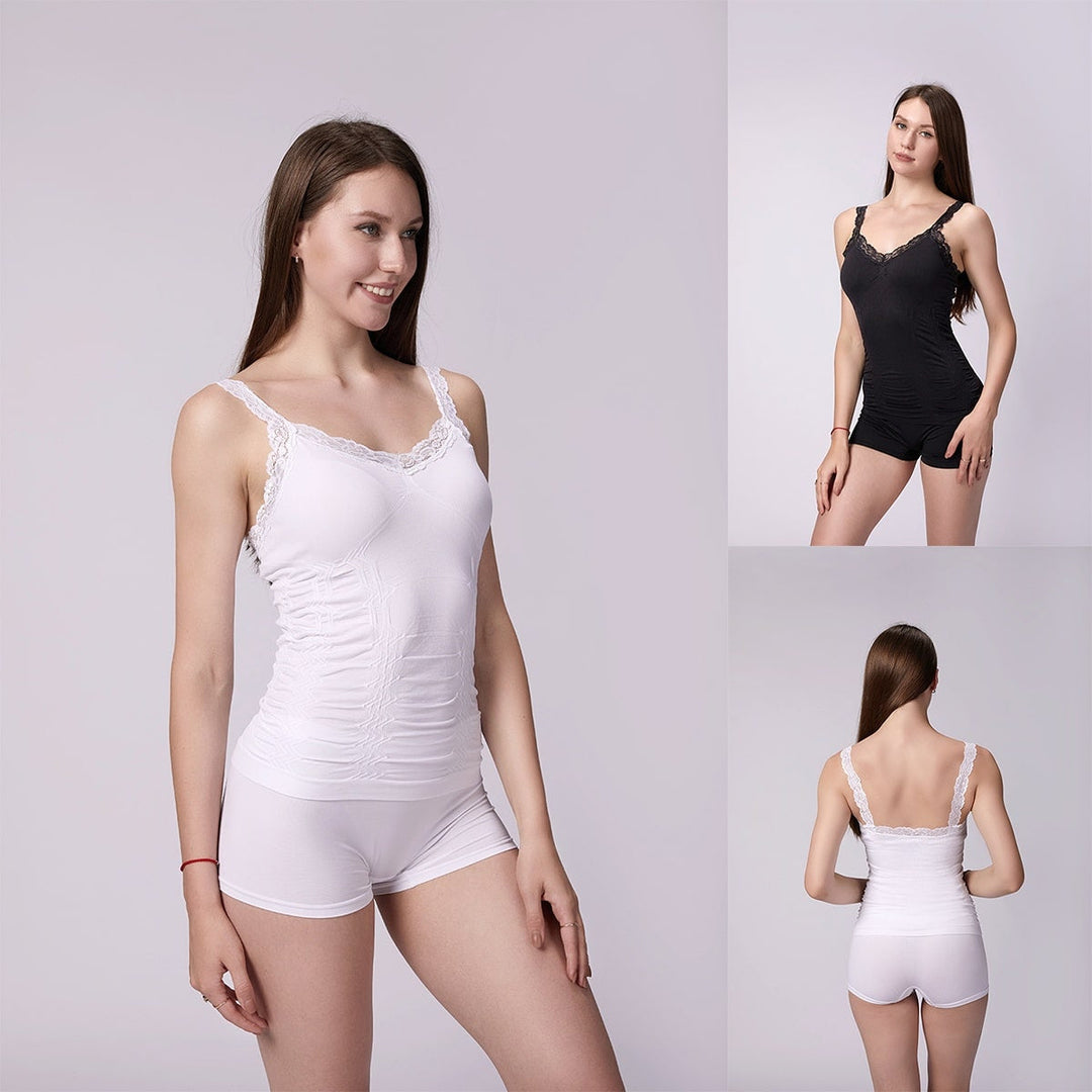 Produktbillede af Blonde top pakke med 3 stk. (hvid/sort) 2 sorte 1 hvid på tilbud