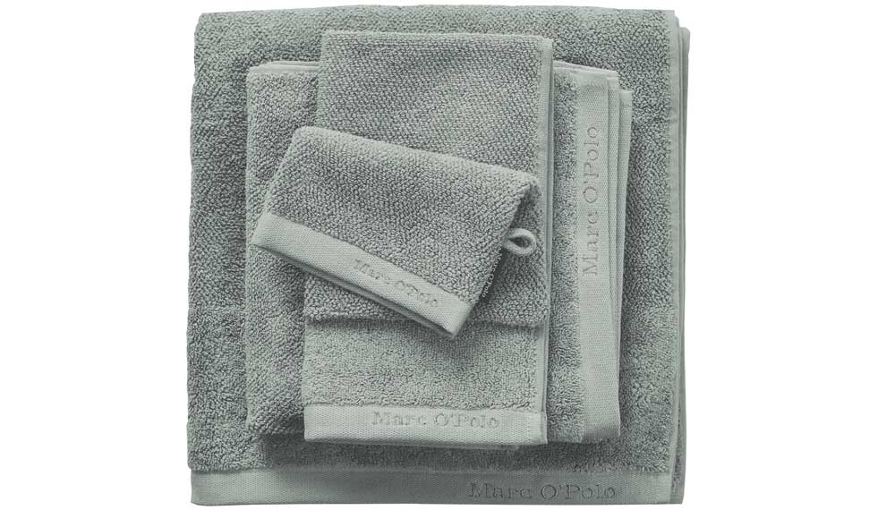 Produktbillede af Marc Ó Polo Timeless Håndklæder støvet grøn Vaskehandske på tilbud i høj kvalitet