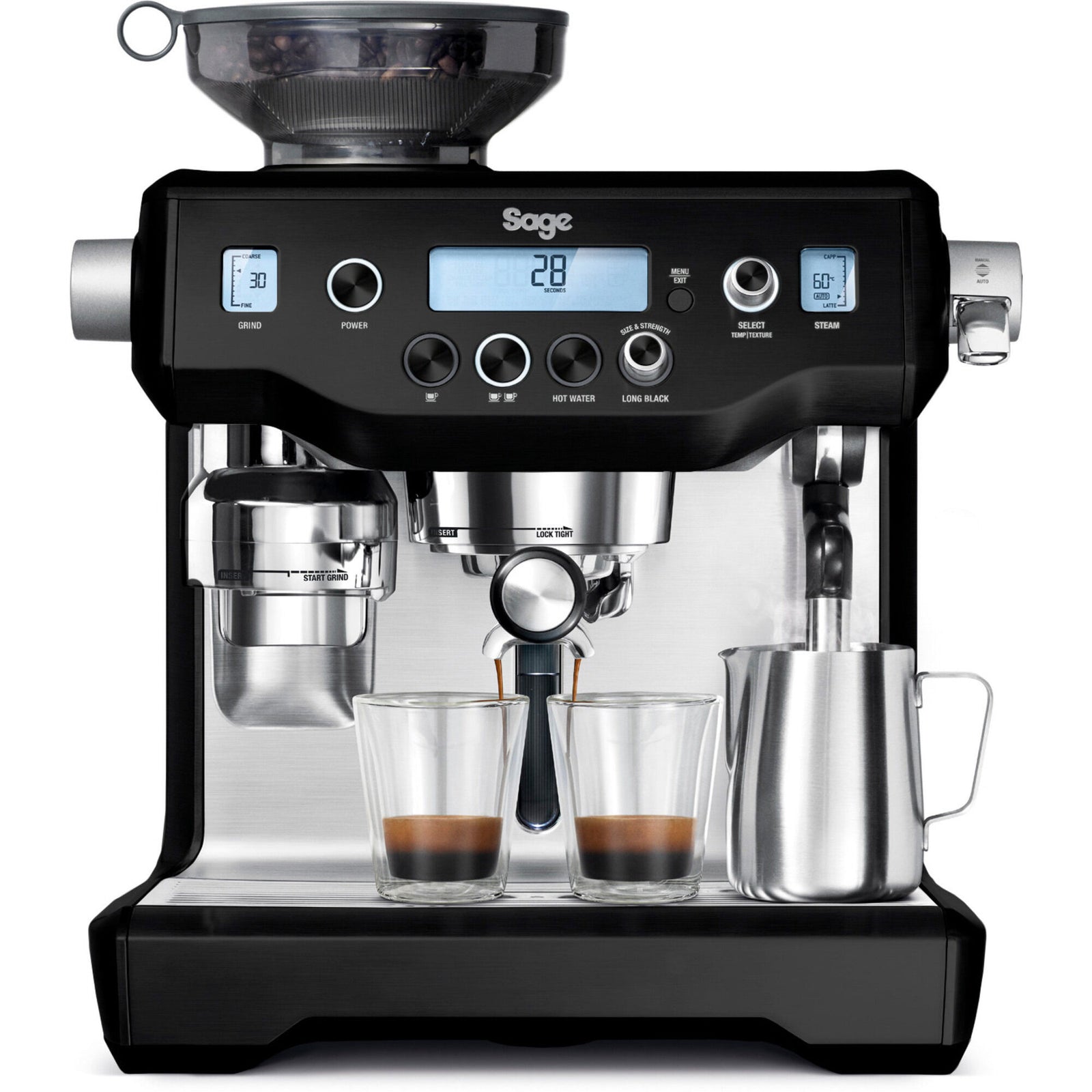 Sage Sage SES980BTR The Oracle Espressomaskine Sort ❤ produktbillede i kategorien Espressomaskiner
