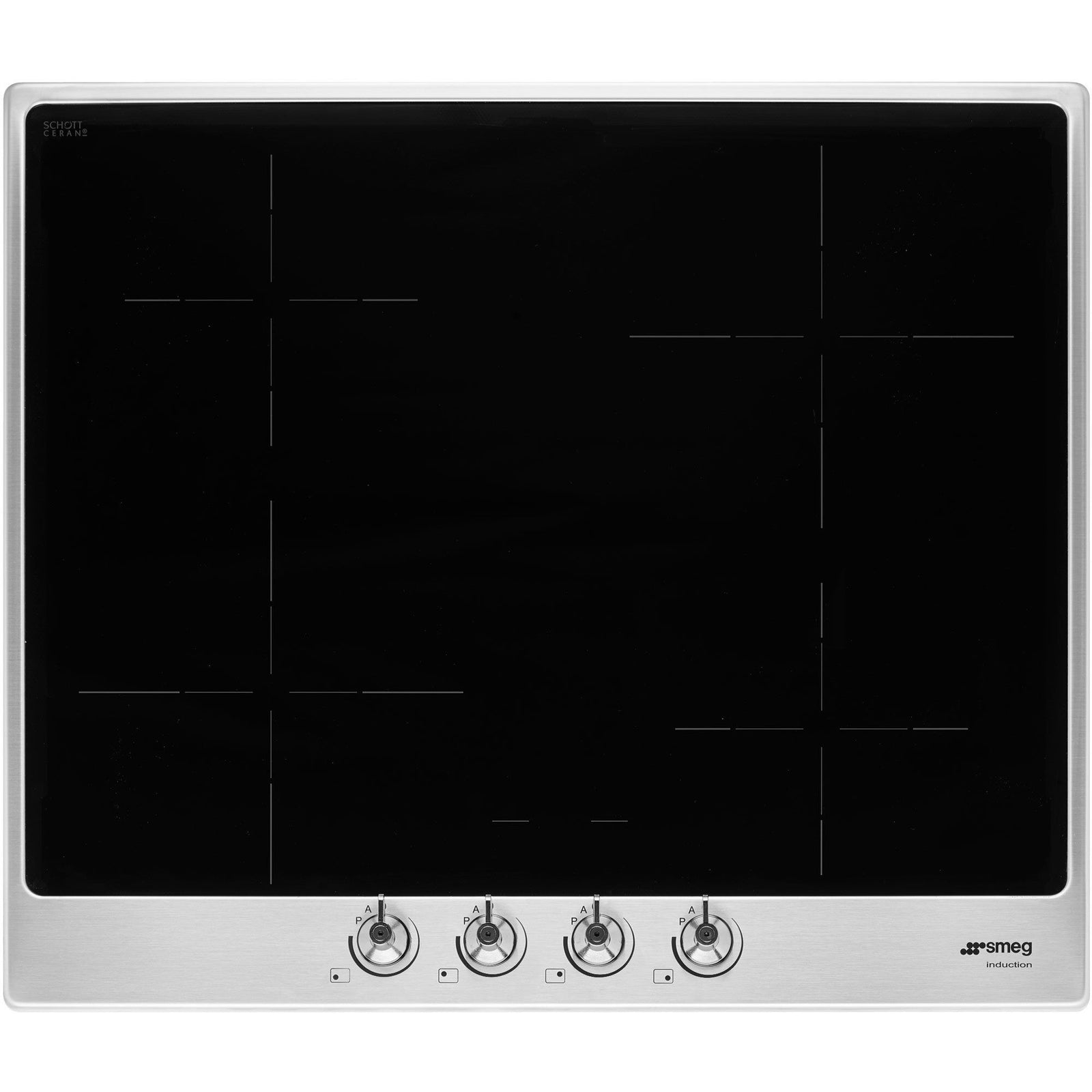 Smeg Smeg SI364FXM Indbygningskogeplade, rustfrit stål – detaljebillede (Induktionskogeplade)