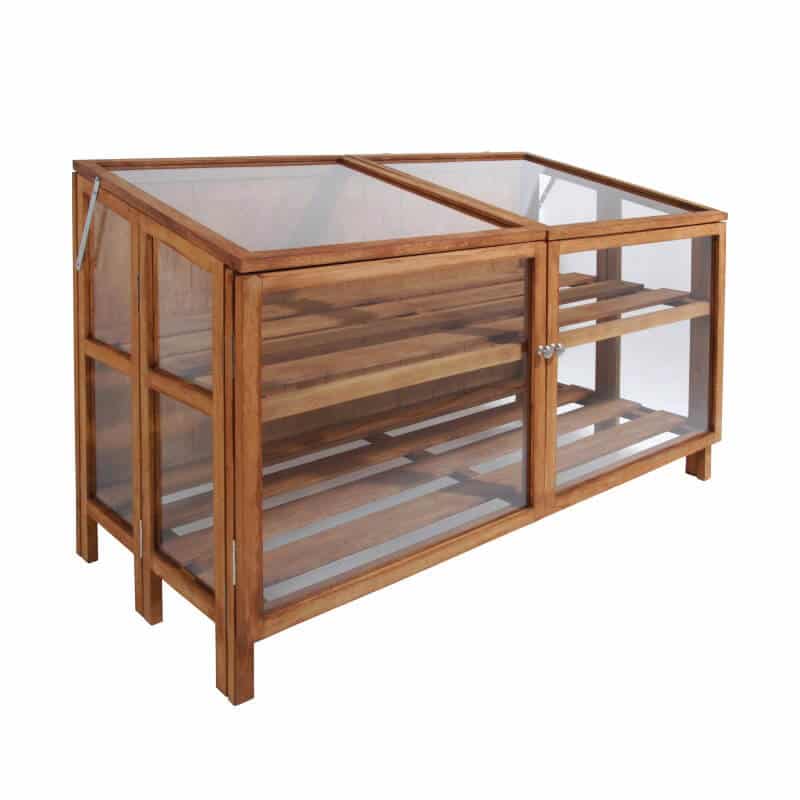 Produktbillede af Minidrivhus i træ 118,5 x 60 x 80 cm på tilbud i høj kvalitet