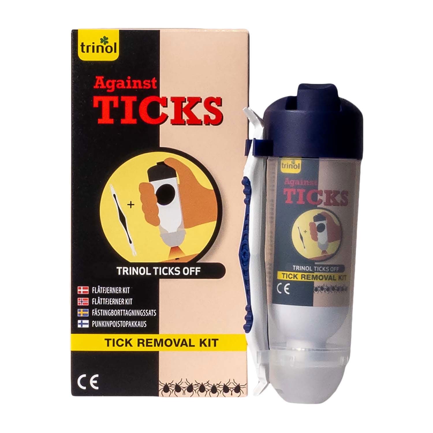 Produktbillede af Trinol Ticks-off flåtfjerner kit 9 ml på tilbud i høj kvalitet