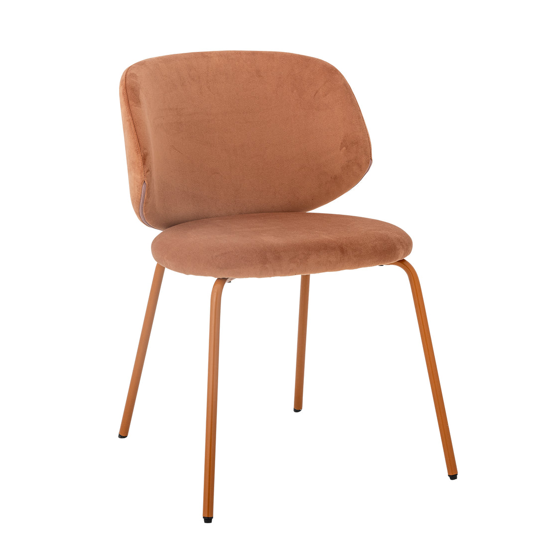 BLOOMINGVILLE Ponte spisebordsstol orange genanvendt polyester og orange metal