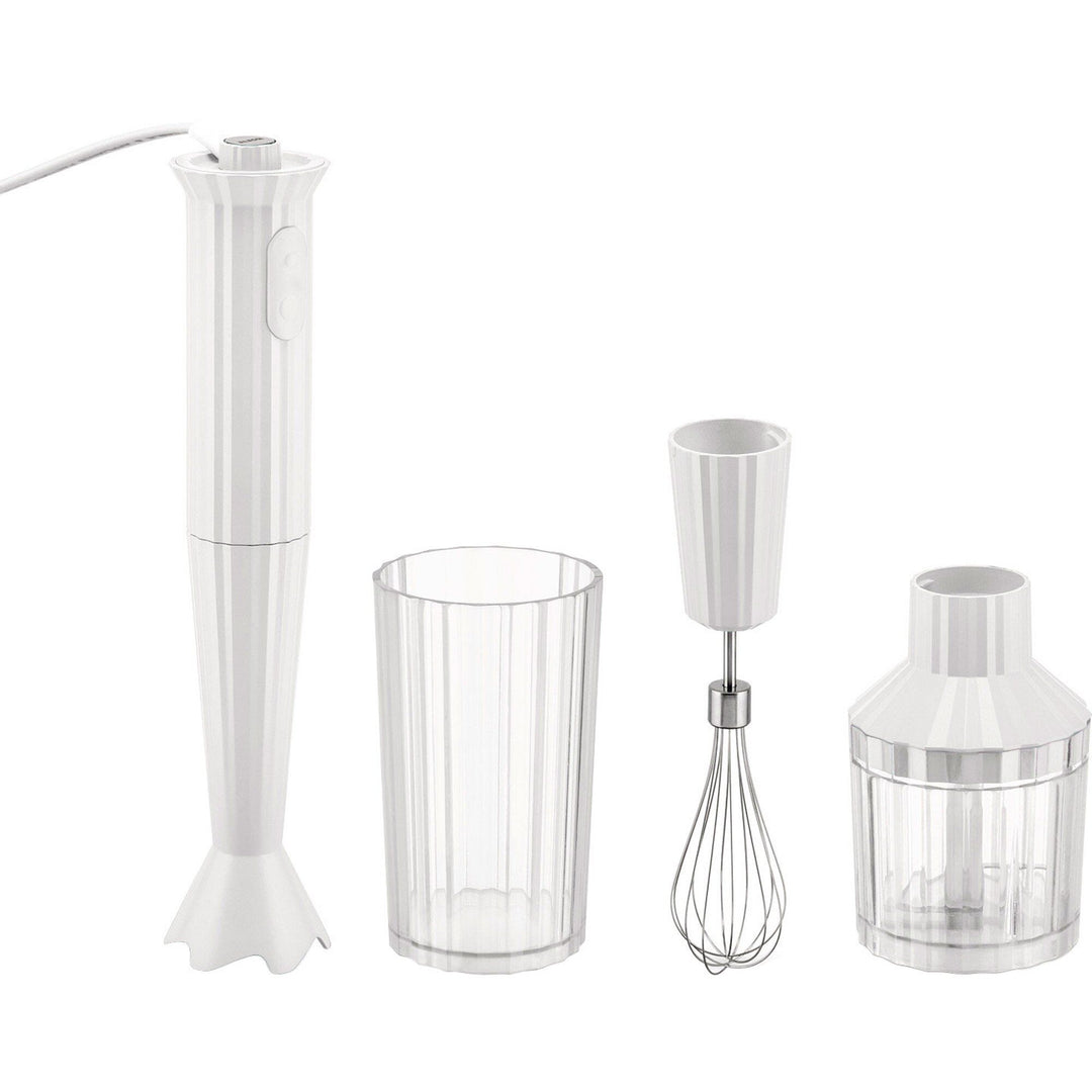 Alessi Alessi MDL10S Plissé stavblendersæt, hvid – close-up (Stavblender)