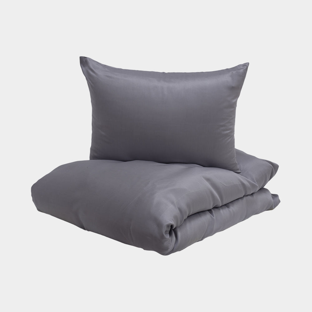 Produktbillede af ENJOY Bambus Sengesæt Mørkegrå 240x220 cm på tilbud i høj kvalitet